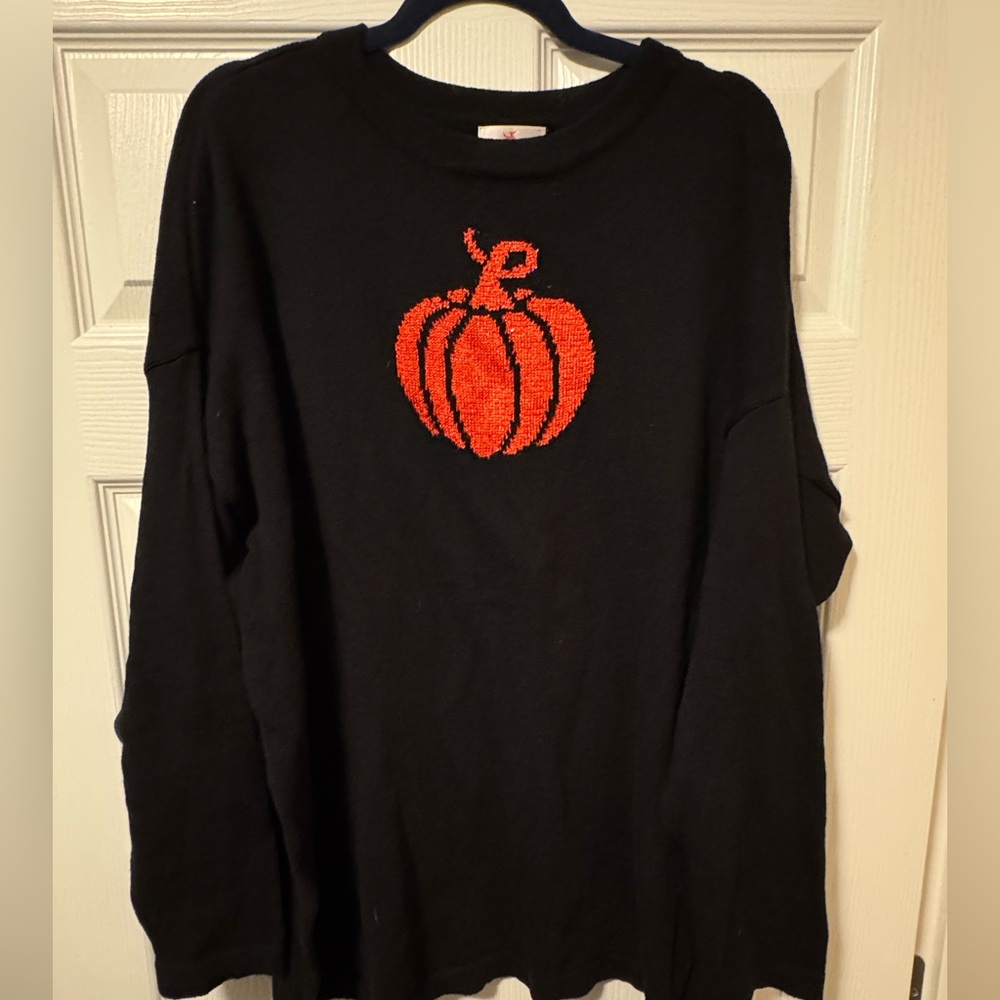 Quacker Factory Black Knit Sweater 2x